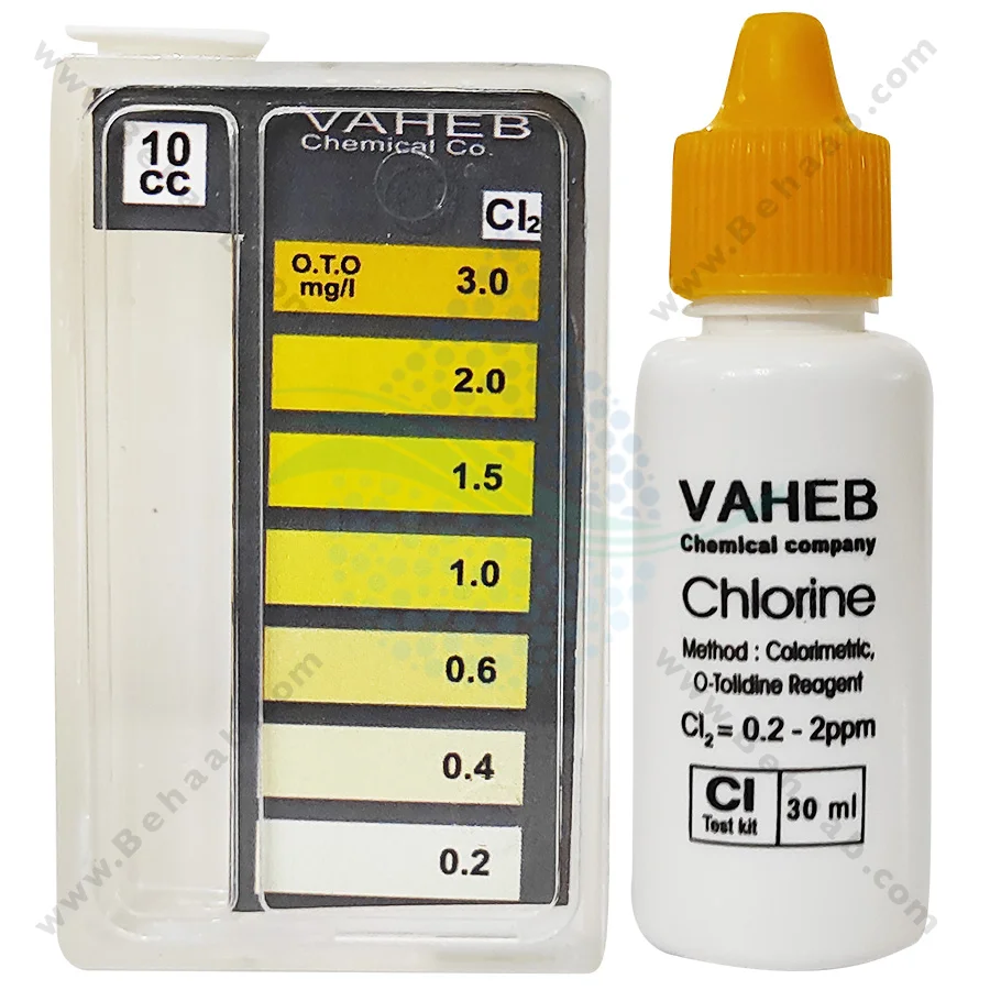 کیت اندازه گیری کلر آکواریوم روش O.T.O واهب مدل V-314 - VAHEB V-314 Aquarium OTO Chlorine Water Test Kit