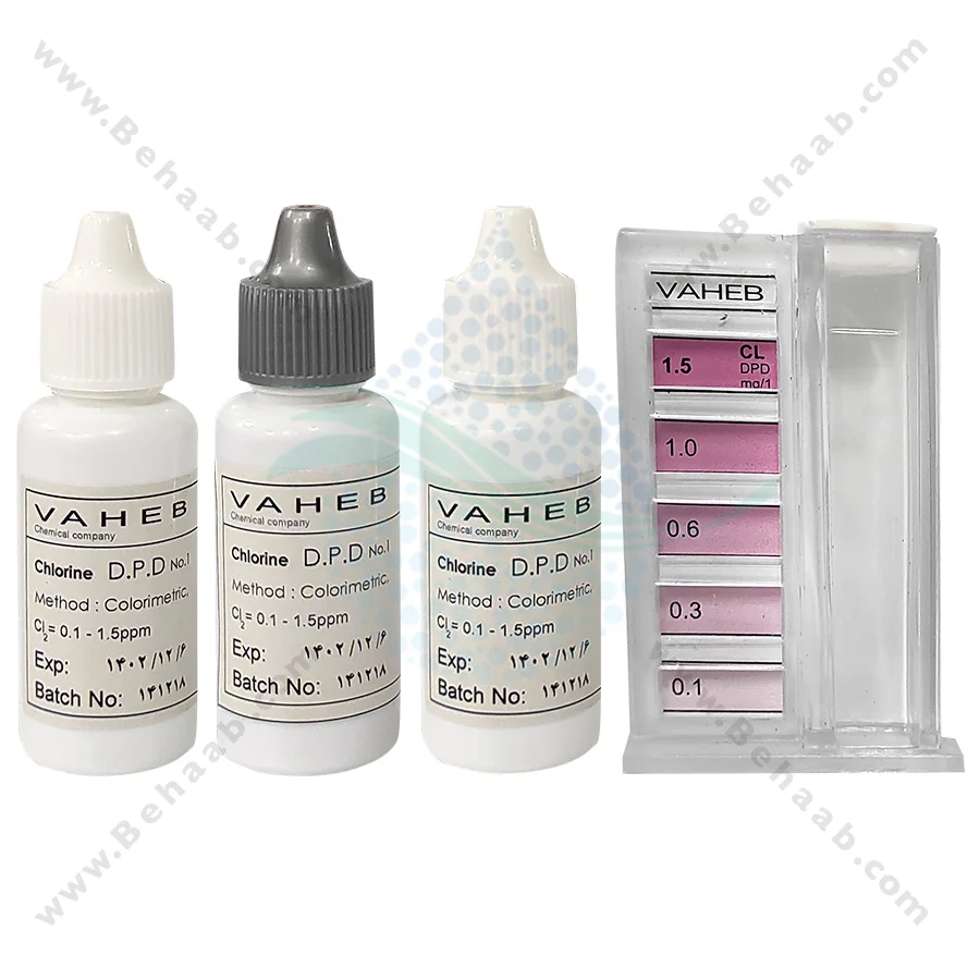 کیت اندازه گیری کلر آکواریوم روش DPD واهب مدل VM-312 - VAHEB VM-312 Aquarium DPD Chlorine Water Test Kit