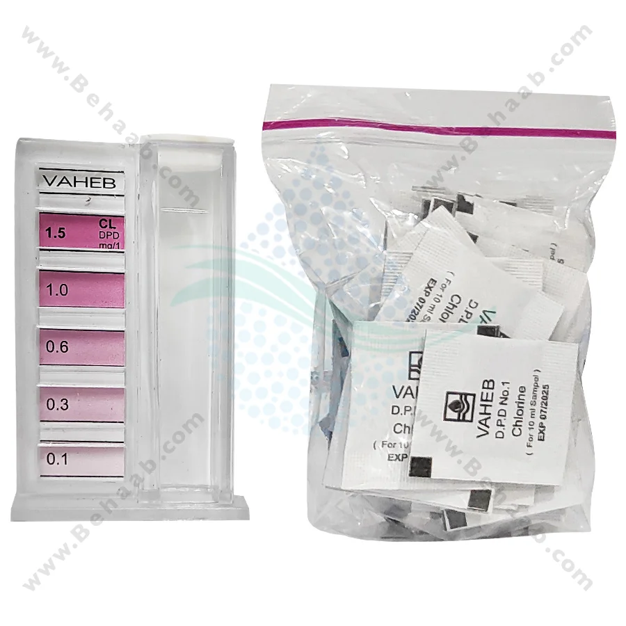 کیت اندازه گیری کلر آکواریوم روش DPD پودری واهب مدل VE-310 - VAHEB VE-310 Aquarium DPD No.1 Water Test Chlorine Powder
