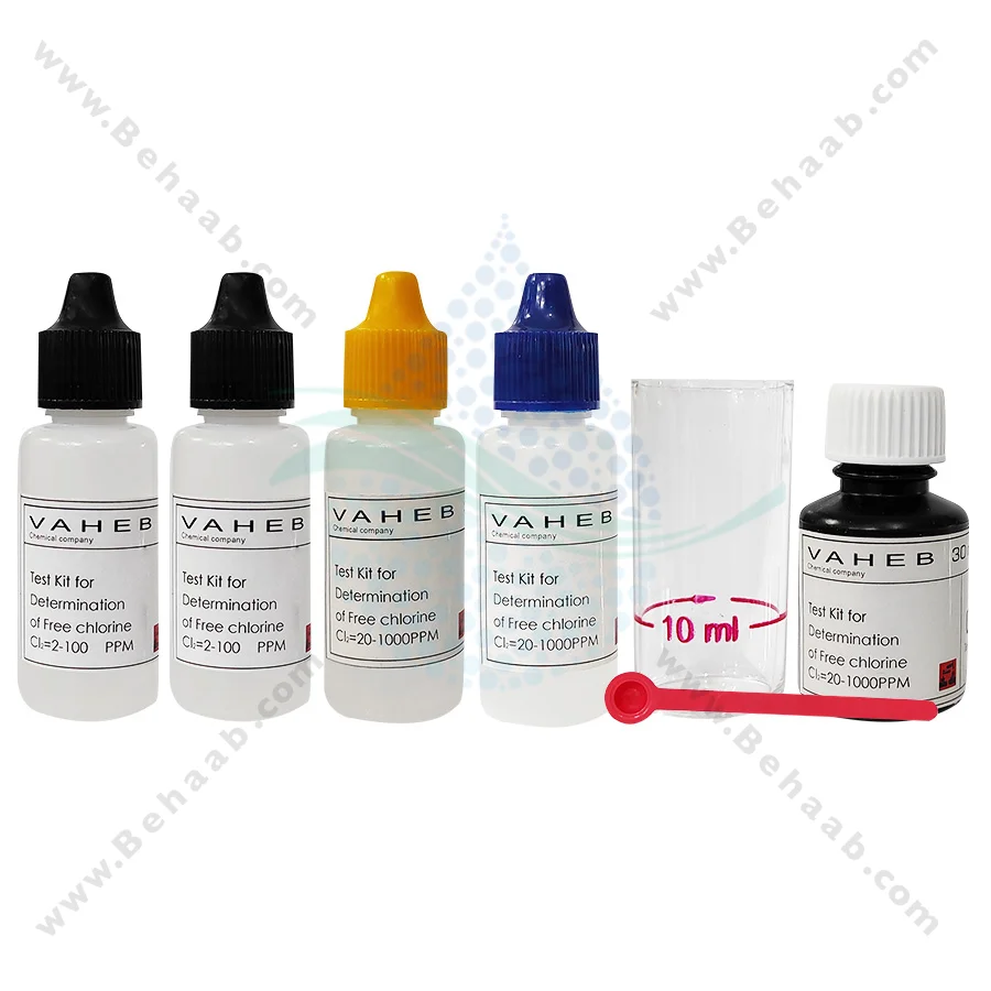 کیت اندازه گیری کلر آکواریوم روش یدومتری واهب مدل V-317 - VAHEB V-317 Aquarium Water Test Kit Chlorine By Iodometric Titration
