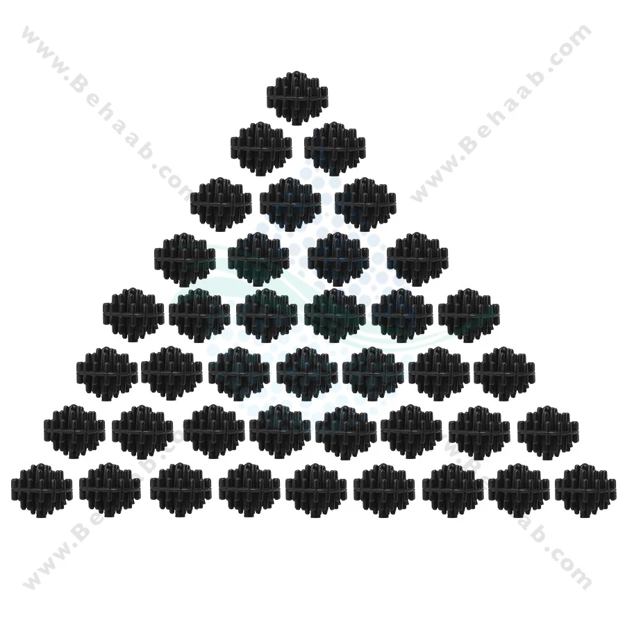 بیوبال آکواریوم ایشن استار بسته 40 عددی کوچک - Small Bio Balls Filter Media Asian Star 40 Count
