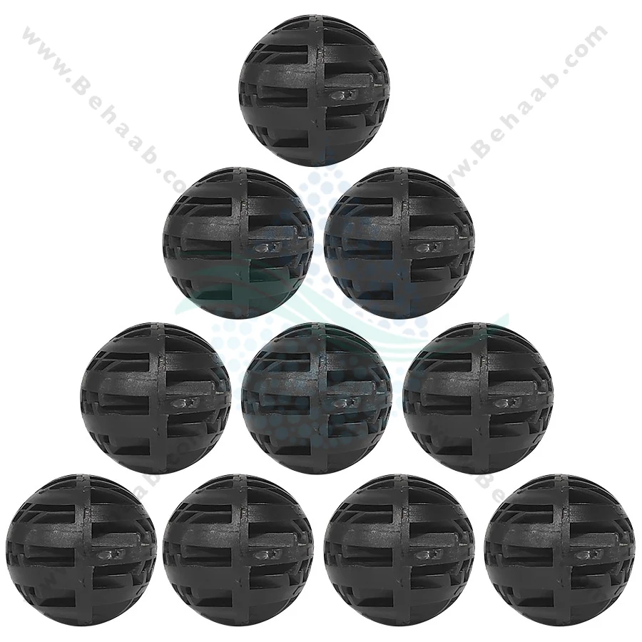 بیوبال آکواریوم ایشن استار بسته 10 عددی بزرگ - Large Bio Balls Filter Media Asian Star 10 Count