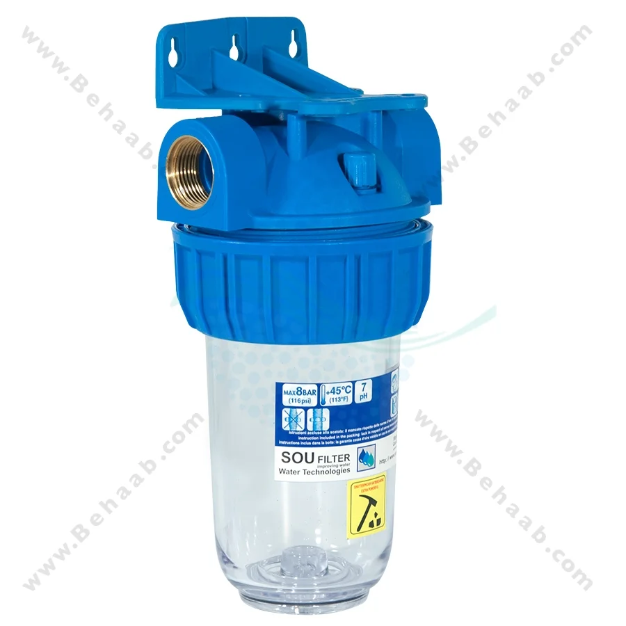 هوزینگ 7 اینچ ورودی 1 اینچ سوفیلتر - Water Filter Housing 7 inch with 1 inch input Soufilter