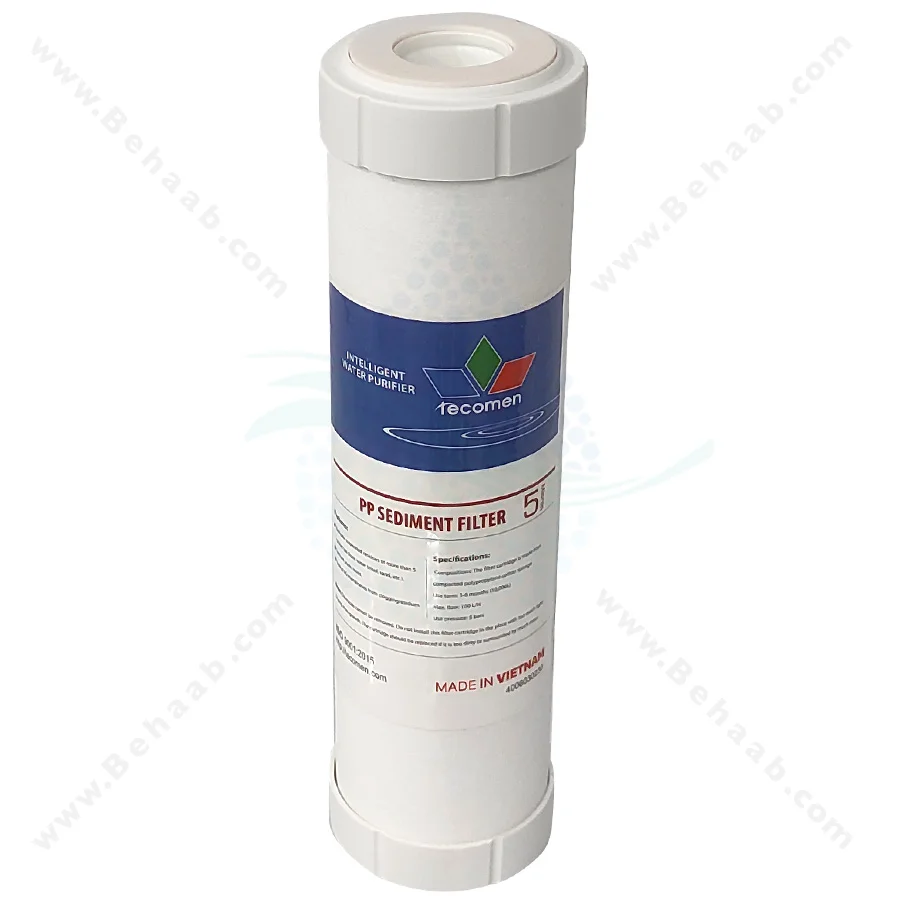 فیلتر الیافی تکومن 5 میکرون - 10inch 5 Micron Sediment Water Filter Cartridge Tecomen