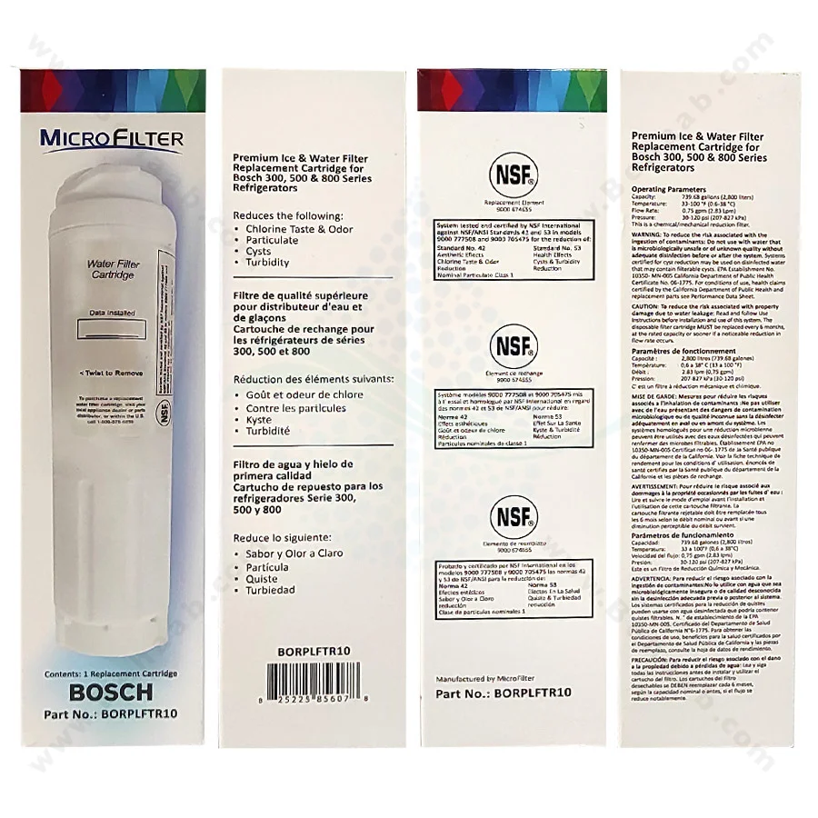 فیلتر یخچال بوش ultra clarity چین - Bosch 11034152 BORPLFTR10 UltraClarity Water Filter Cartridge