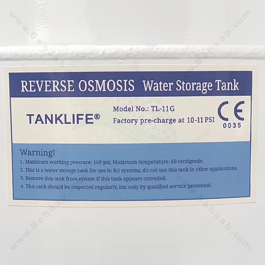 مخزن تصفیه آب 11 گالن تانک لایف مدل TL-11G - Tank Life Reverse Osmosis Water Storage Tank TL-11G