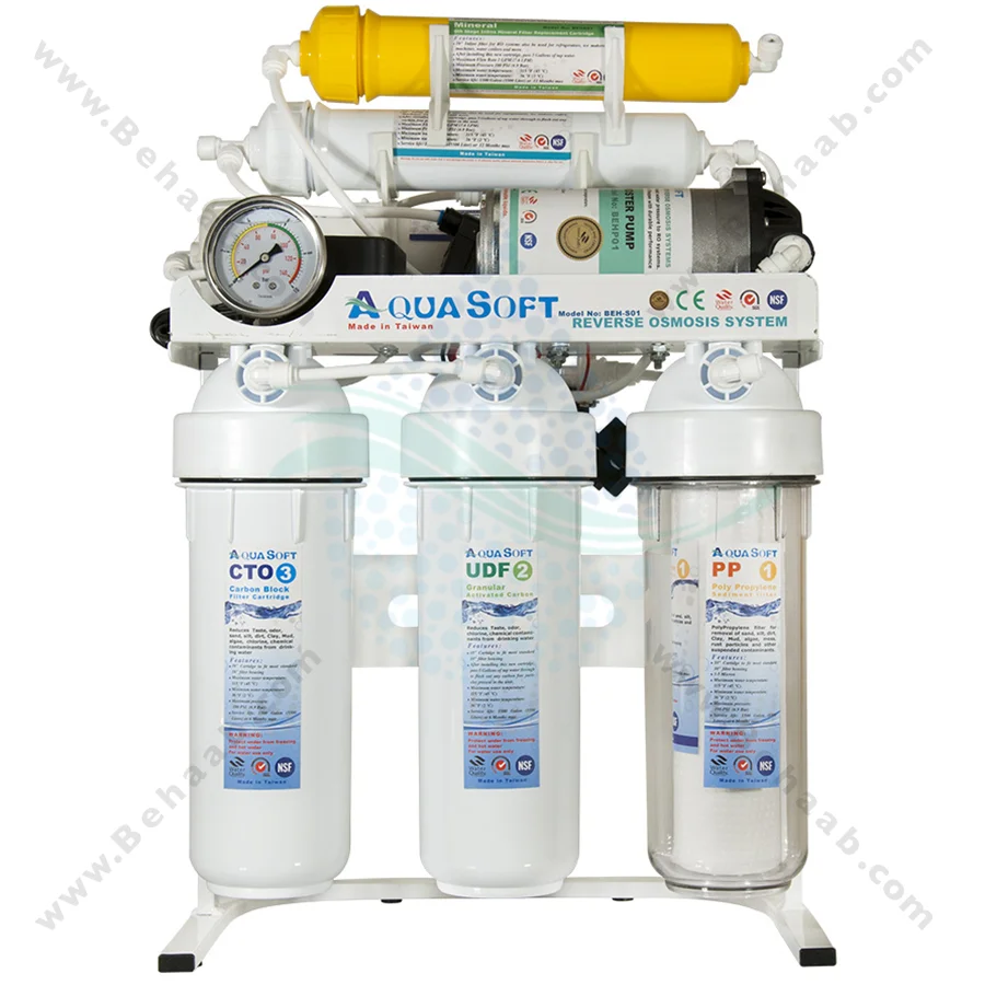 دستگاه تصفیه RO آکواریوم آکوا سافت 5 مرحله BEH-02 - AquaSoft BEH-02 Reverse Osmosis Water Filter System For Aquarium