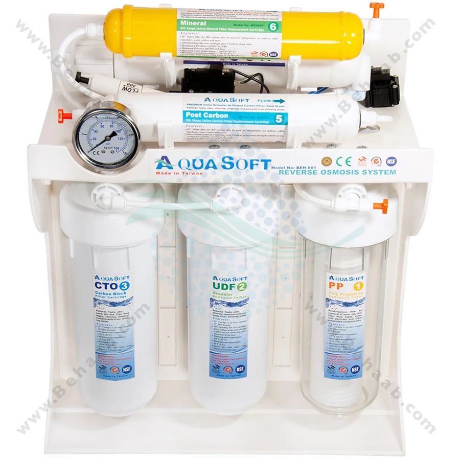 دستگاه تصفیه RO آکواریوم آکوا سافت 5 مرحله BEH-01 - AquaSoft BEH-01 Reverse Osmosis Water Filter System For Aquarium