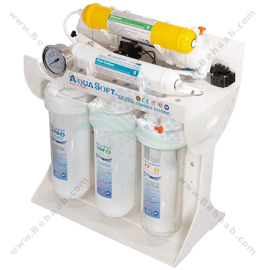دستگاه تصفیه RO آکواریوم آکوا سافت 5 مرحله BEH-01 - AquaSoft BEH-01 Reverse Osmosis Water Filter System For Aquarium