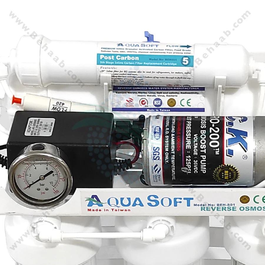دستگاه تصفیه نیمه صنعتی RO آکواریوم آکوا سافت CWF_1001 - Aqua Soft 100 GPD CWF_1001 Reverse Osmosis system For Aquarium