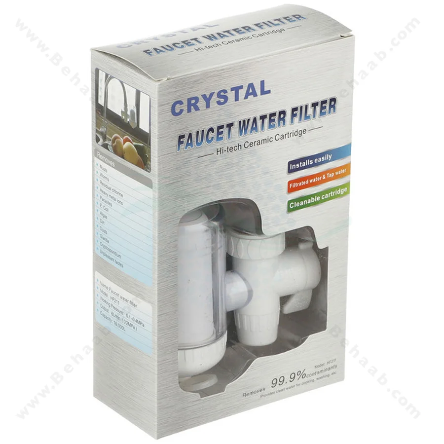 تصفیه آب سرشیری کریستال مدل HF-21 - Crystal HF-21 Tap Water Purifier Faucet Washable Ceramic