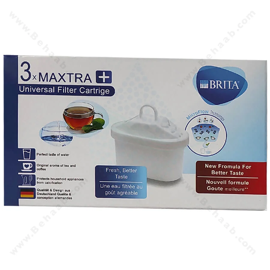 فیلتر پارچ تصفیه آب بریتا مدل Maxtra بسته 3 عددی - BRITA MAXTRA+ Water Filter Cartridges 3 Pack