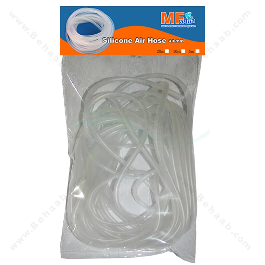 شلنگ سیلیکونی هوا 20 متری ام اف آکوا - MF Aqua Air Hose Silicone 4-6 mm 20 Meter