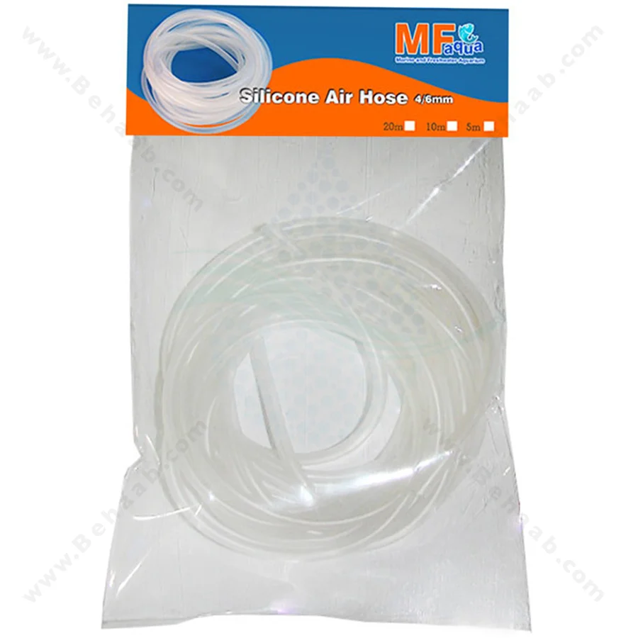 شلنگ سیلیکونی هوا 10 متری ام اف آکوا - MF Aqua Air Hose Silicone 4-6 mm 10 Meter