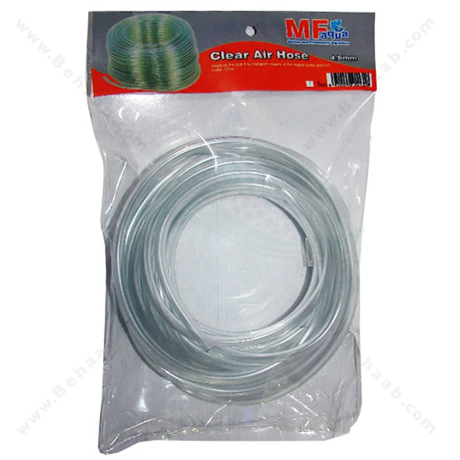 شلنگ هوا و co2 شفاف 5 متری ام اف آکوا - MF Aqua Air Hose Clear 4-6 mm 5 Meter
