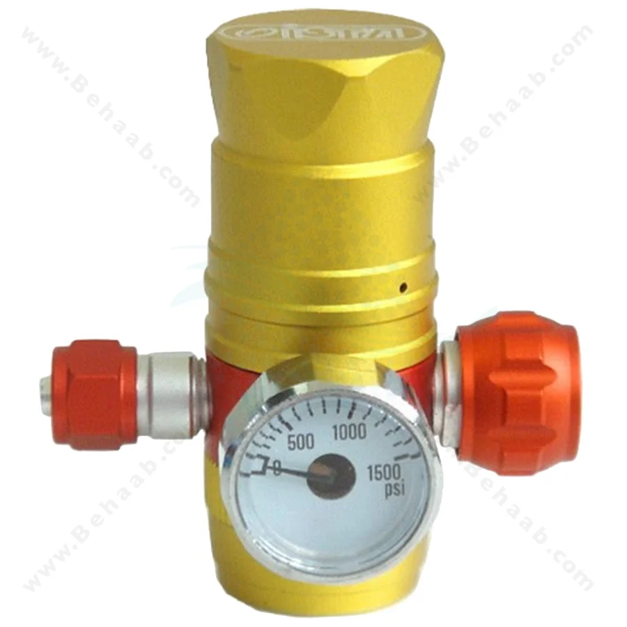 مانومتر CO2 ایستا مدل I-648-3 - Ista I-648-3 Vertical Pressure Reduced Regulator Face Up