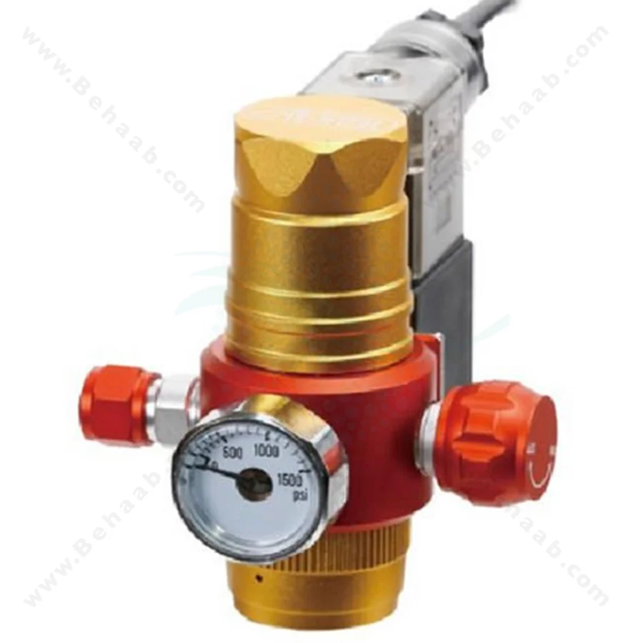مانومتر CO2 ایستا مدل I-648-3 - Ista I-648-3 Vertical Pressure Reduced Regulator Face Up
