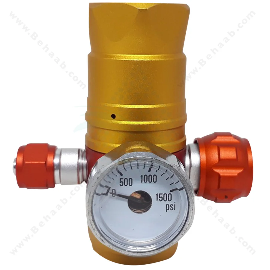 مانومتر CO2 ایستا مدل I-648-3 - Ista I-648-3 Vertical Pressure Reduced Regulator Face Up
