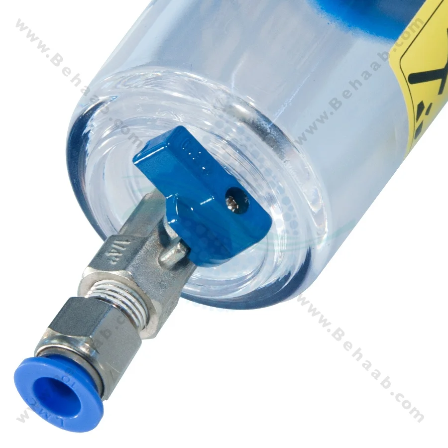 هوزینگ 5 اینچ با شیر تخلیه ورودی 1/2 اینچ L سوفیلتر - Water Filter Housing 5 inch with 1/2 inch L input with Drain Valve SouFilter