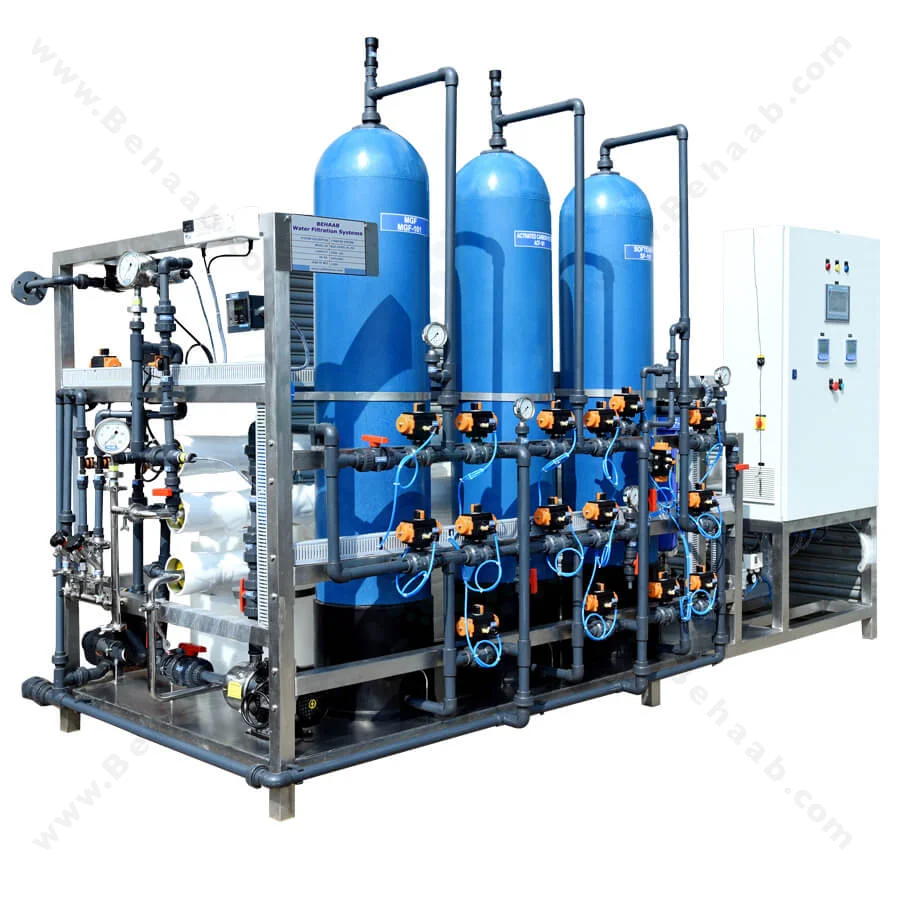 دستگاه تولید آب خالص صنعتی سری VL - Double Pass Reverse Osmosis Systems BEH-DPRO-VL