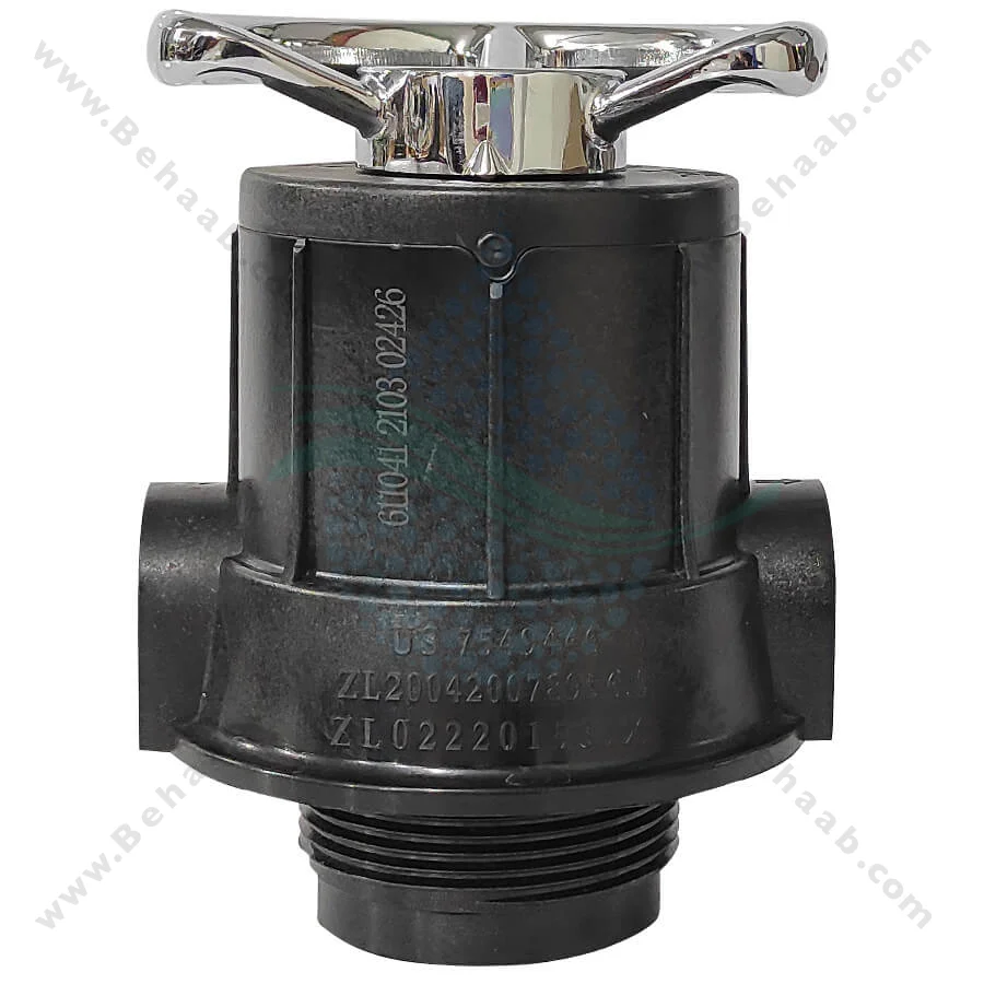 شیر دستی سختی گیر رزینی رانکسین مدل F64A1/F64A2 - Runxin F64A1/F64A2 Manual Multiport Softener Control Valve