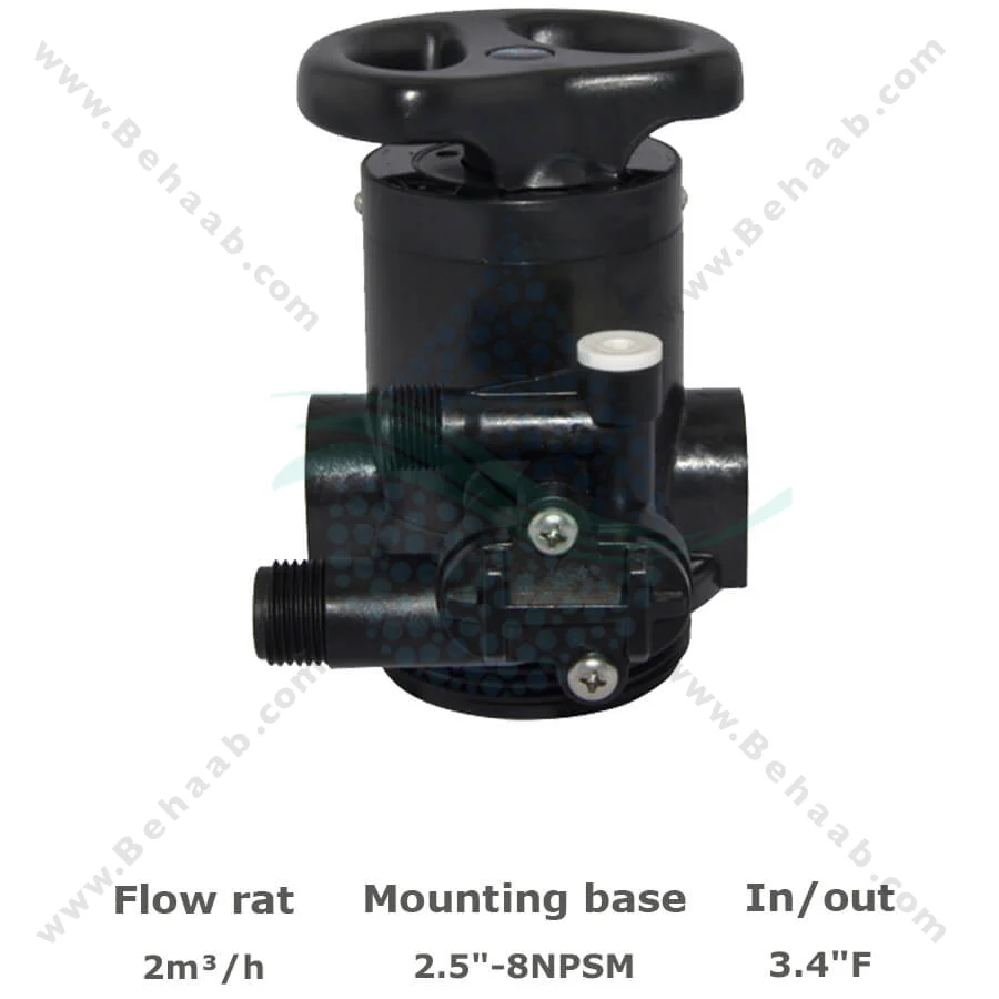 شیر دستی سختی گیر رزینی رانکسین مدل F64B - Runxin F64B Manual Softener Control Valve