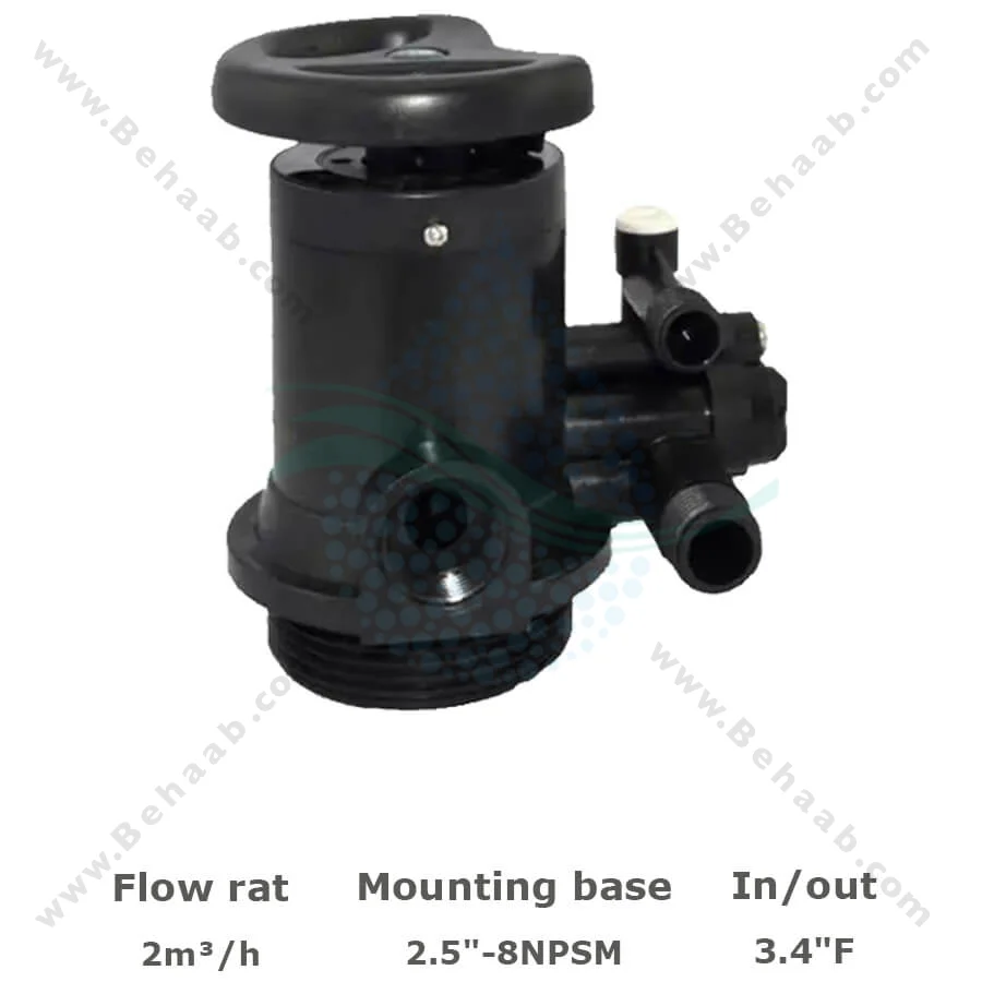 شیر دستی سختی گیر رزینی رانکسین مدل F64C - Runxin F64C Manual Softener Control Valve