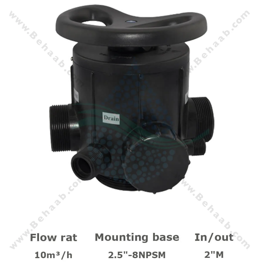 شیر دستی سختی گیر رزینی رانکسین مدل N64D - Runxin N64D Manual Multiport Softener Control Valve