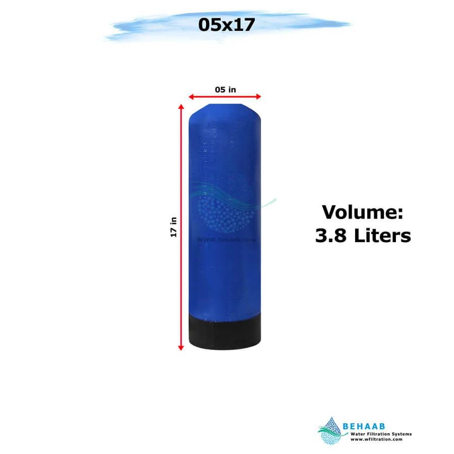 مخزن FRP هیدروتک سایز 5x17 - FRP Pressure Vessel Hydrotech 0517