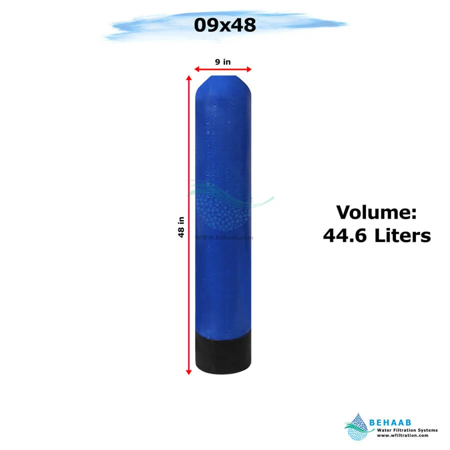 مخزن FRP هیدروتک سایز 9x48 - FRP Pressure Vessel Hydrotech 0948