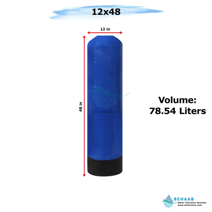 مخزن FRP هیدروتک سایز 12x48 - FRP Pressure Vessel Hydrotech 1248
