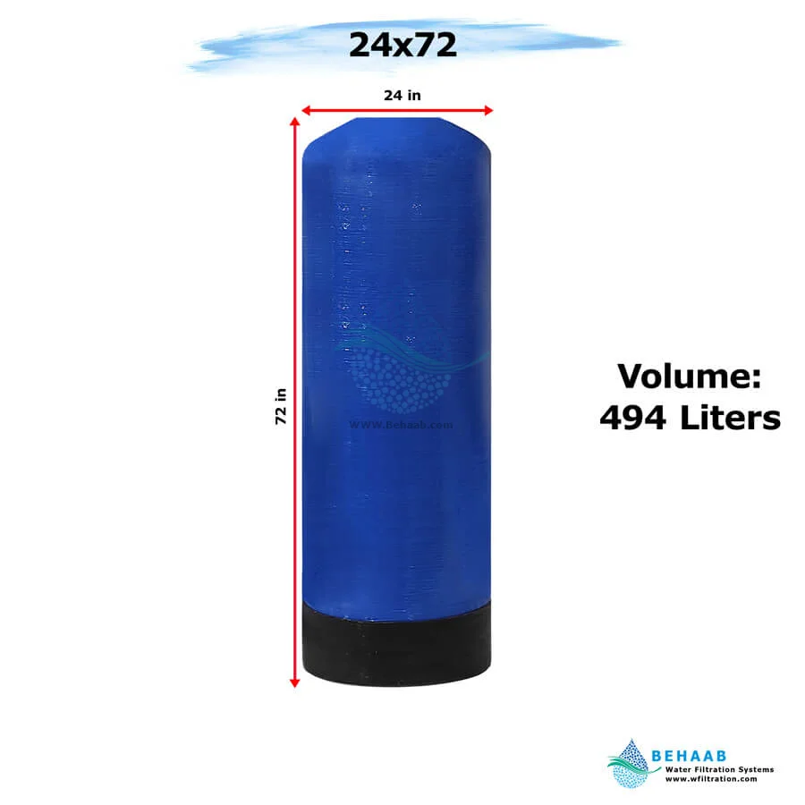 مخزن FRP هیدروتک سایز 24x72 - FRP Pressure Vessel Hydrotech 2472