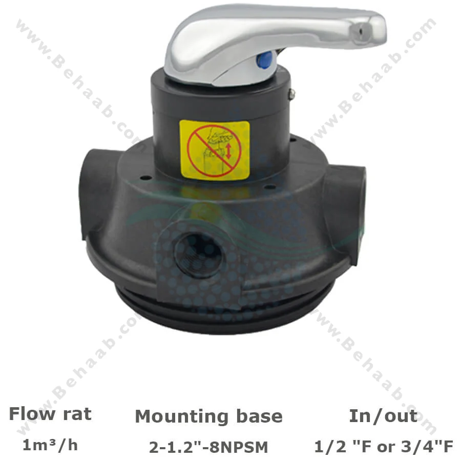 شیر دستی فیلتر FRP رانکسین مدل F56C - Runxin F56C Manual Multiport Filter Valve