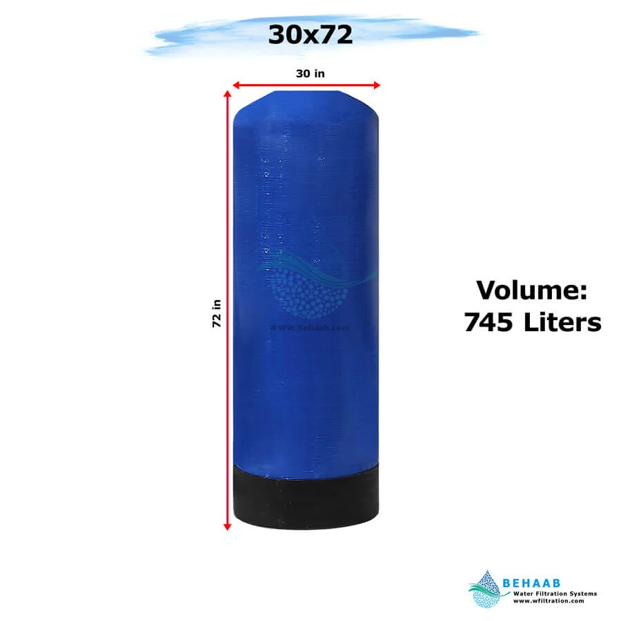 مخزن FRP هیدروتک سایز 30x72 - FRP Pressure Vessel Hydrotech 3072