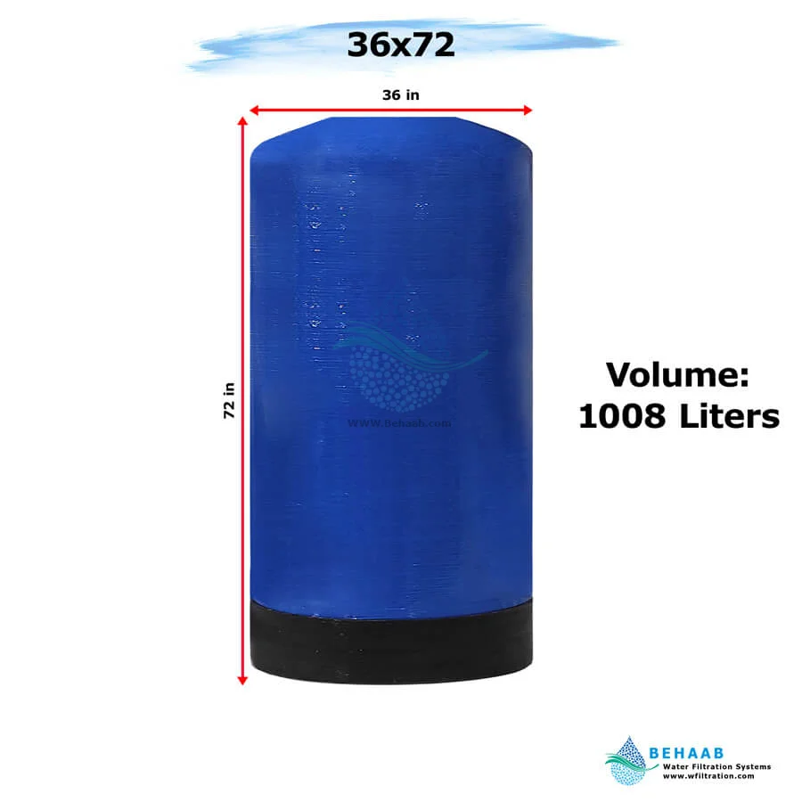 مخزن FRP هیدروتک سایز 36x72 - FRP Pressure Vessel Hydrotech 3672