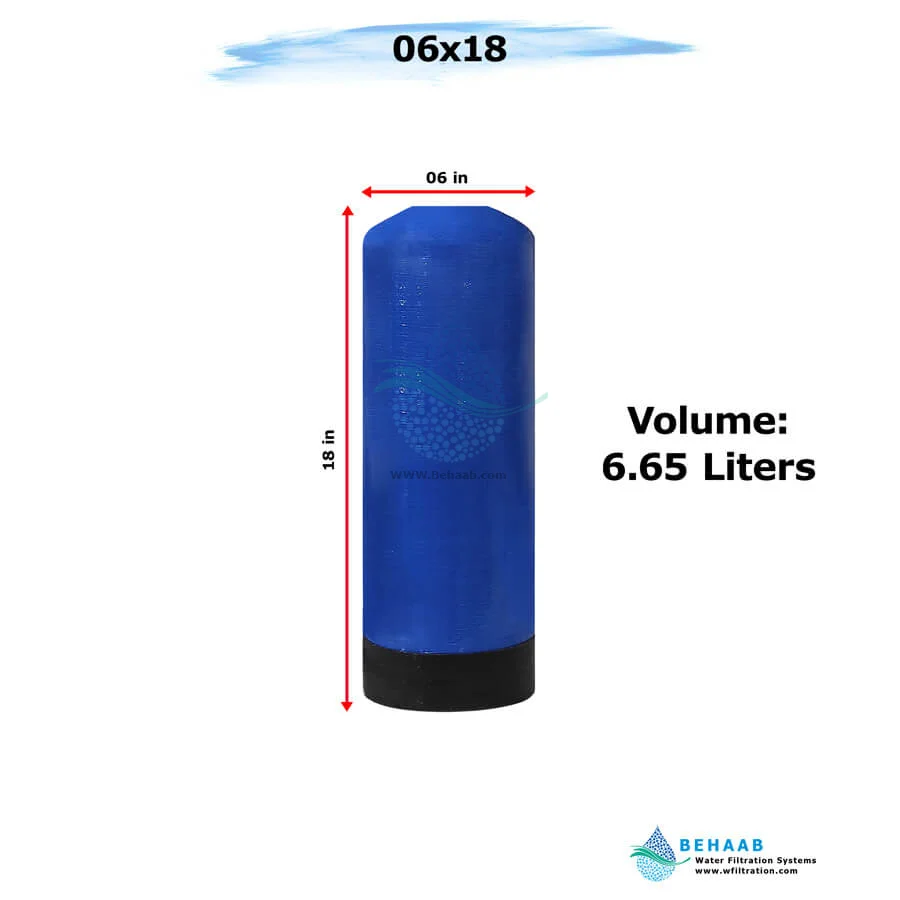 مخزن FRP هیدروتک سایز 6x18 - FRP Pressure Vessel Hydrotech 0618