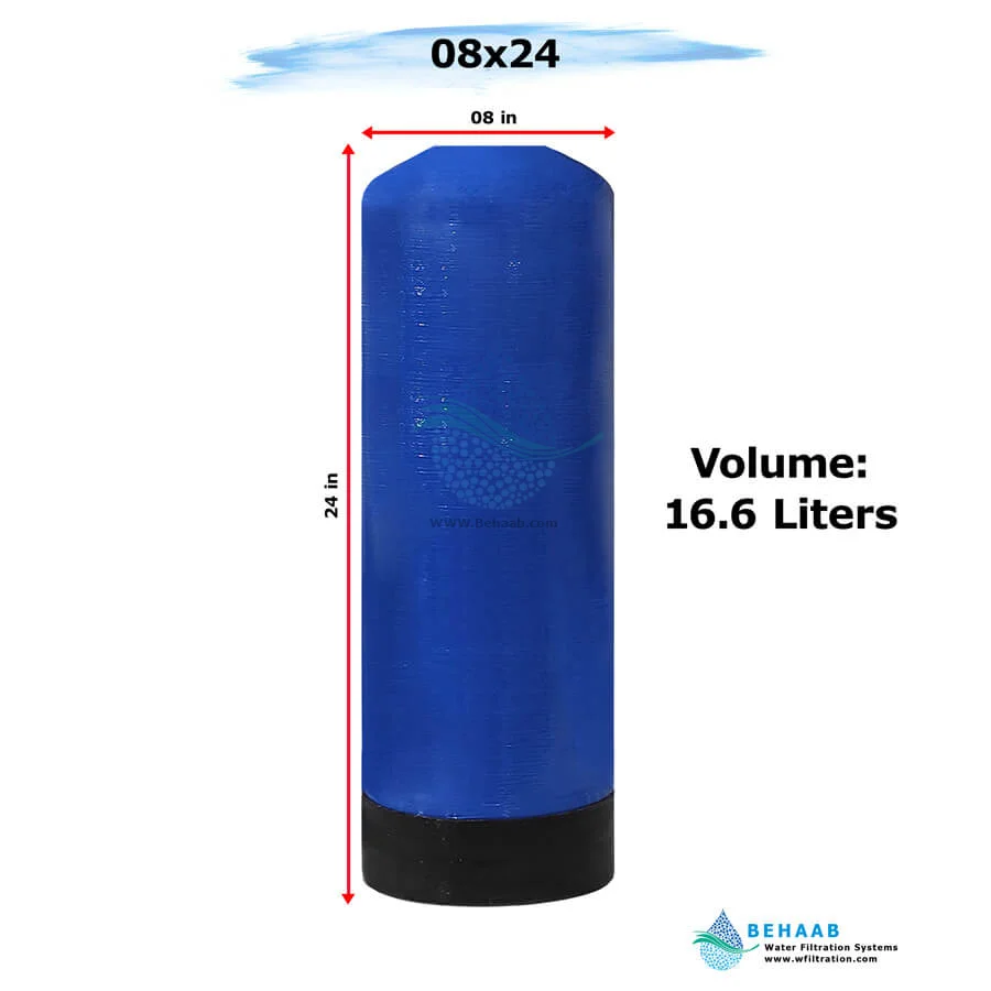 مخزن FRP هیدروتک سایز 8x24 - FRP Pressure Vessel Hydrotech 0824