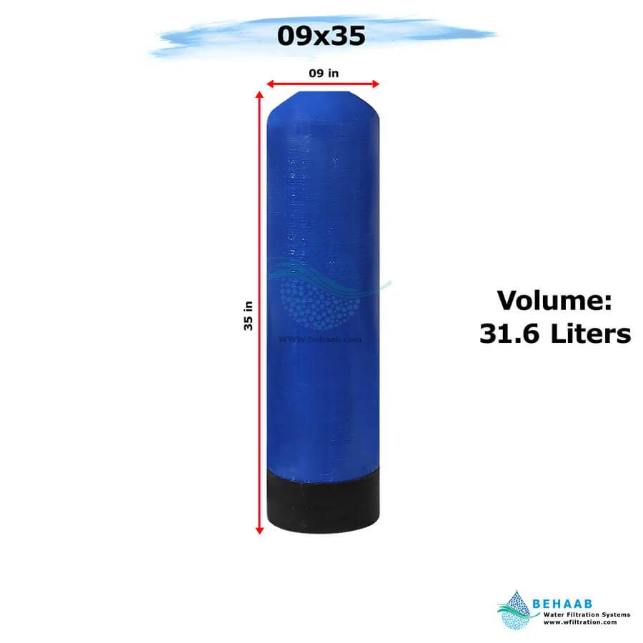 مخزن FRP هیدروتک سایز 9x35 - FRP Pressure Vessel Hydrotech 0935