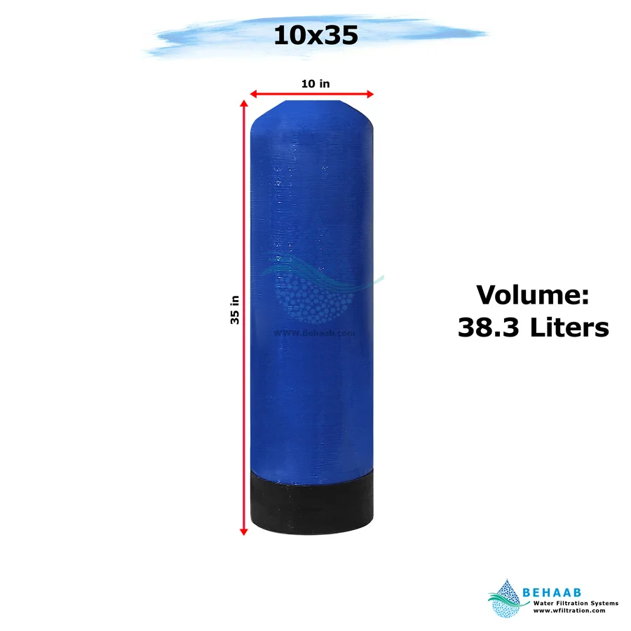 مخزن FRP هیدروتک سایز 10x35 - FRP Pressure Vessel Hydrotech 1035
