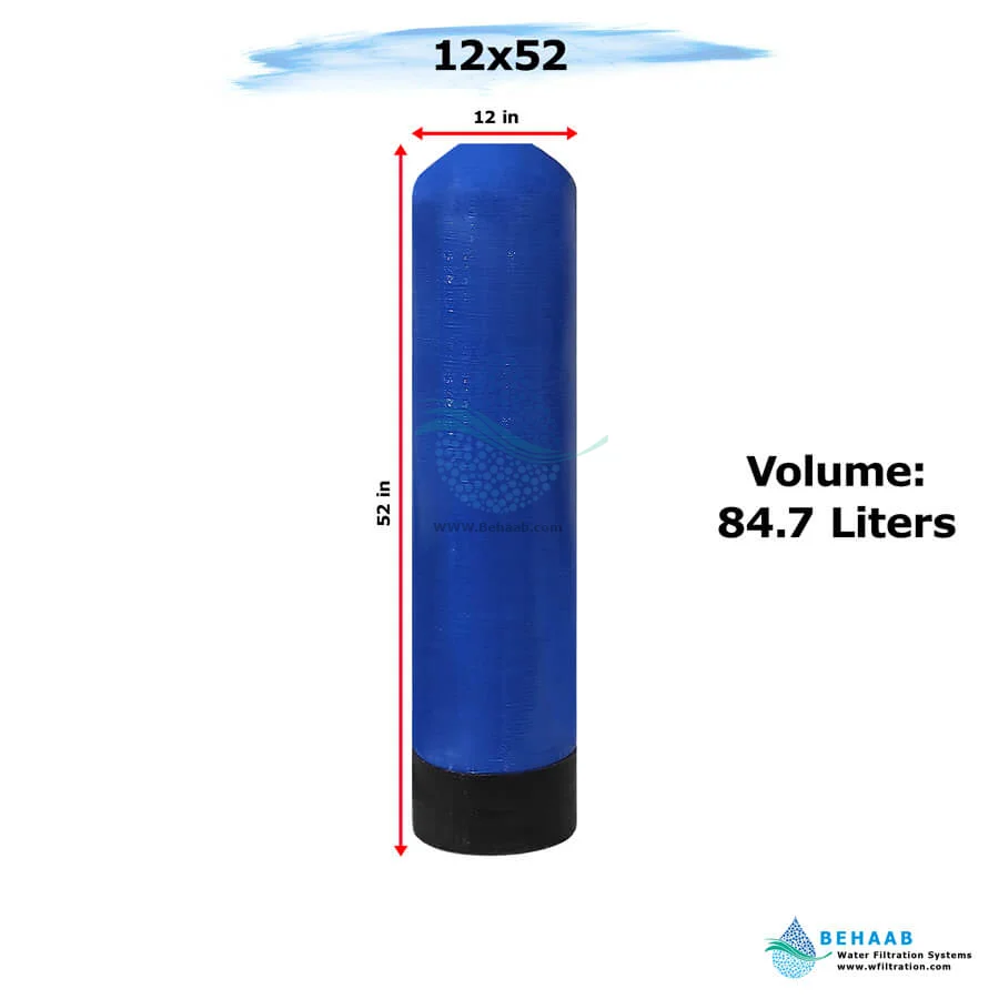 مخزن FRP هیدروتک سایز 12x52 - FRP Pressure Vessel Hydrotech 1252
