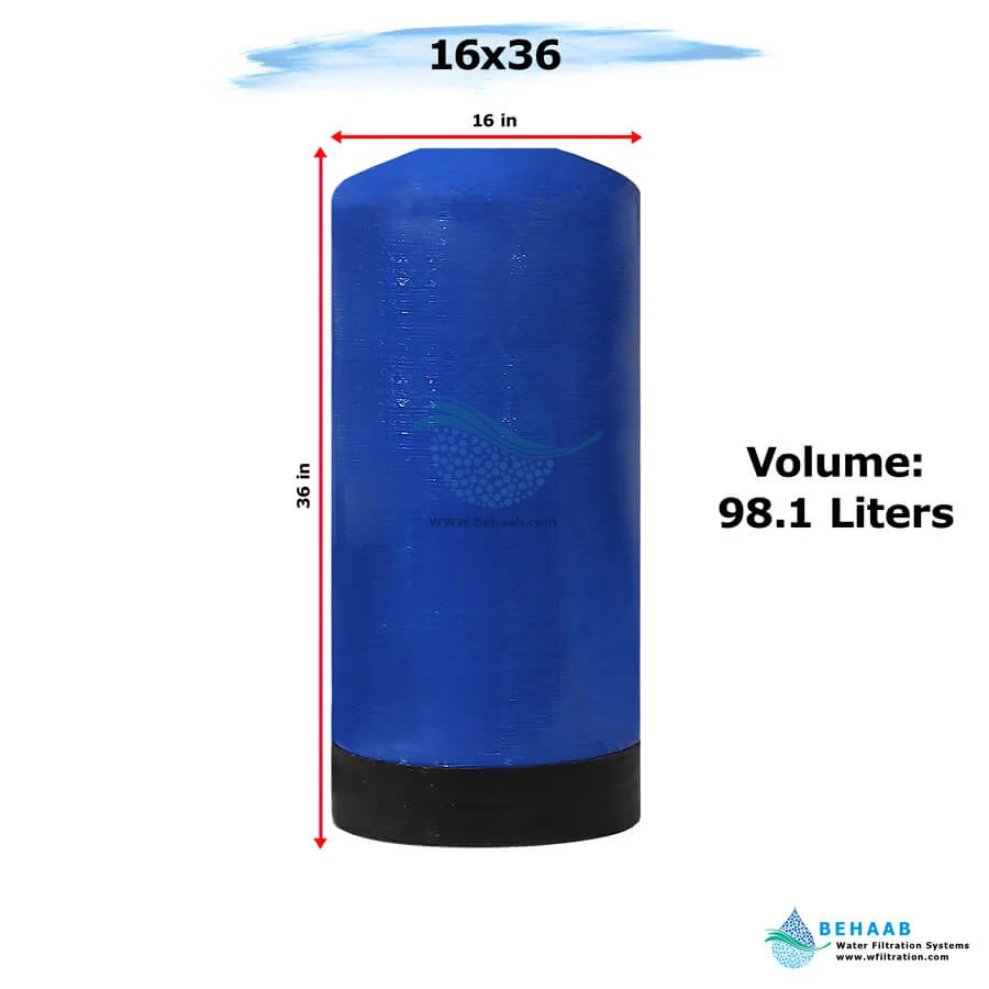 مخزن FRP هیدروتک سایز 16x36 - FRP Pressure Vessel Hydrotech 1636