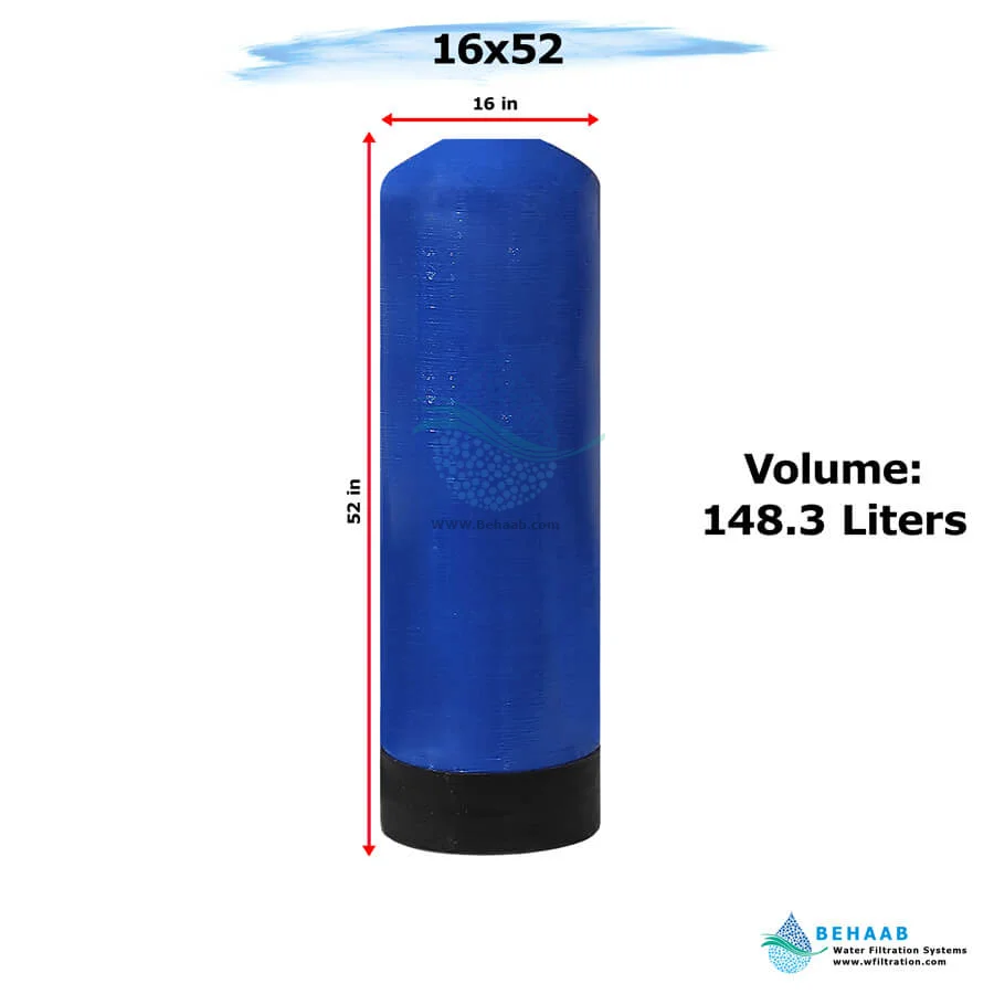مخزن FRP هیدروتک سایز 16x52 - FRP Pressure Vessel Hydrotech 1652