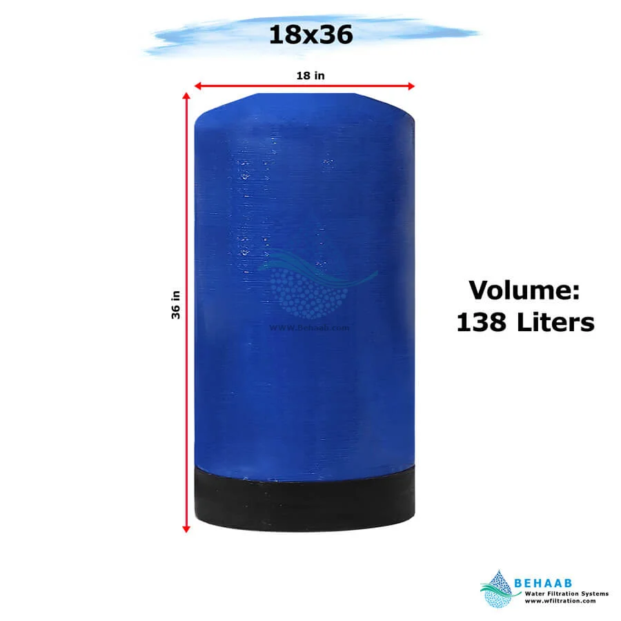 مخزن FRP هیدروتک سایز 18x36 - FRP Pressure Vessel Hydrotech 1836
