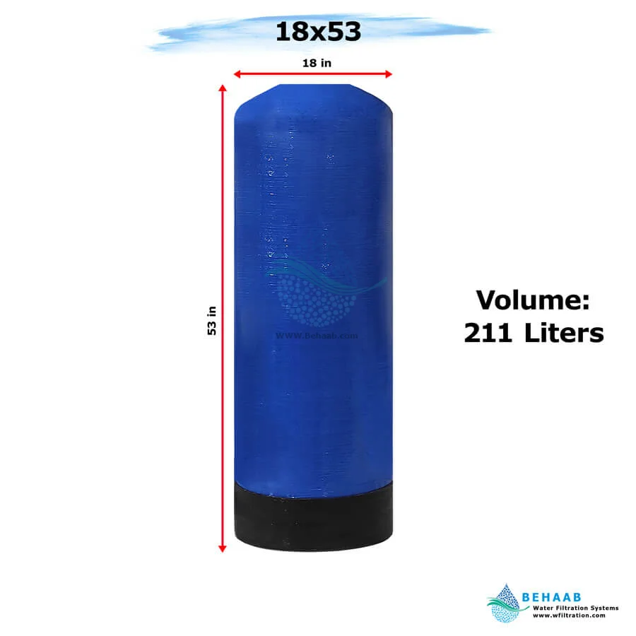 مخزن FRP هیدروتک سایز 18x53 - FRP Pressure Vessel Hydrotech 1853