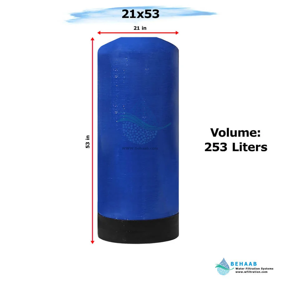 مخزن FRP هیدروتک سایز 21x53 - FRP Pressure Vessel Hydrotech 2153
