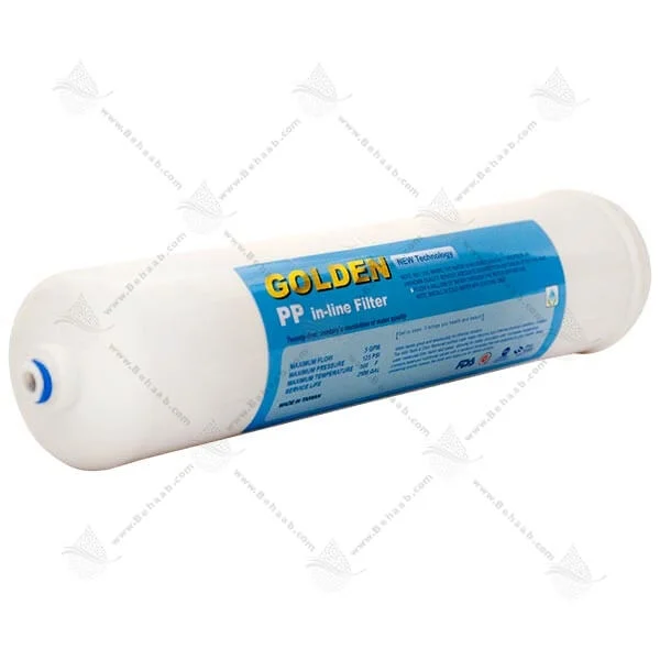 فیلتر اینلاین الیافی گلدن 5 میکرون - Sediment Polypropylene Inline Filter_Golden