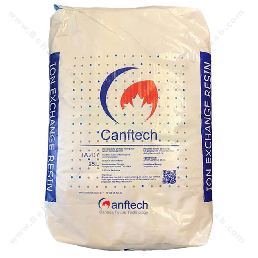 رزین آنیونی کنفتک Canftech مدل TA207 سیکل OH - Canftech TA207-OH Strong Base Anion Ion Exchange Resin