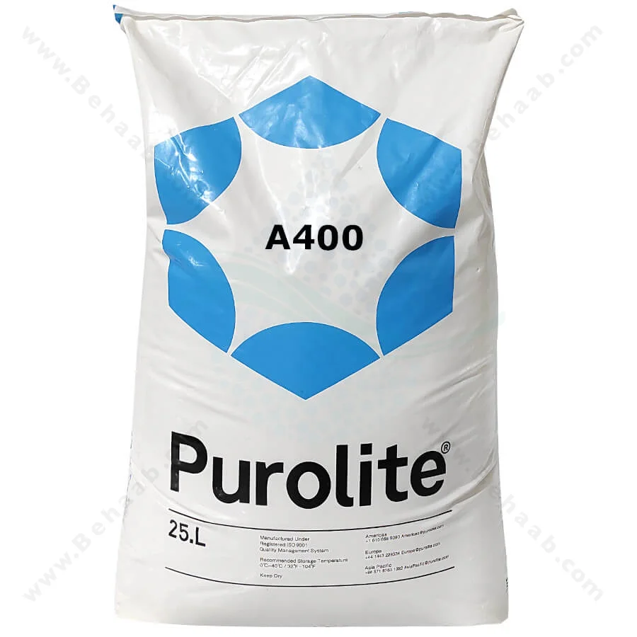رزین آنیونی پرولایت PUROLITE مدل A400 - Purolite A400 Anion Water Softener Resin