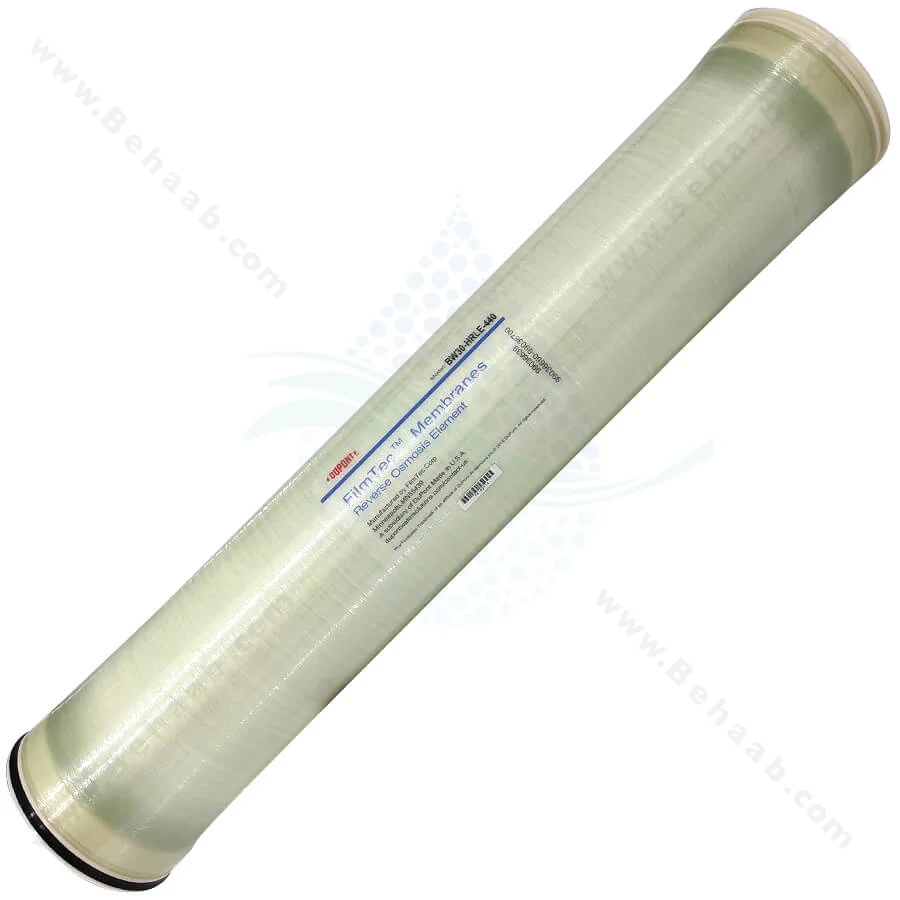 فیلتر ممبران 8 اینچ فیلمتک (FILMTEC) مدل BW30-HRLE-440 - 8inch Filmtec BW30-HRLE-440 Brackish Water Industrial RO Membrane