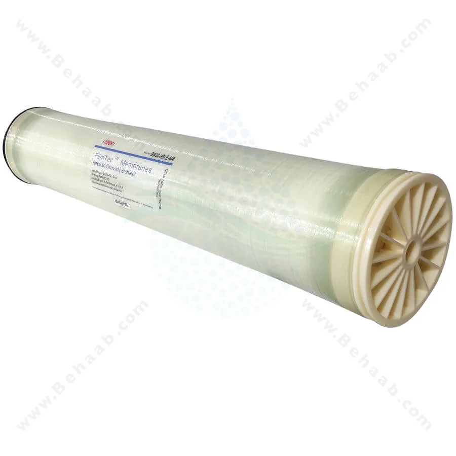 فیلتر ممبران 8 اینچ فیلمتک (FILMTEC) مدل BW30-HRLE-440 - 8inch Filmtec BW30-HRLE-440 Brackish Water Industrial RO Membrane